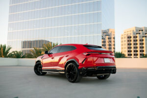Red Urus back driver side