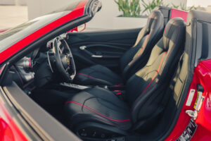 Red Ferrari F8 Interior Profile
